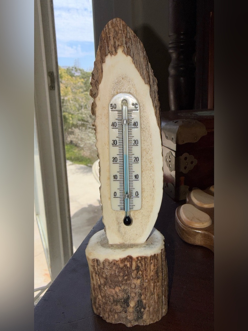 Vintage Thermometer Set in Antler Pieces